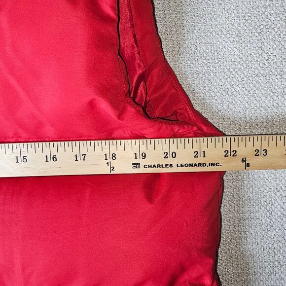 US Polo Assn Men's Red Puffer Vest Y2K Zip Up Men's Size Small PTP 22 Length26 - Picture 4 of 9